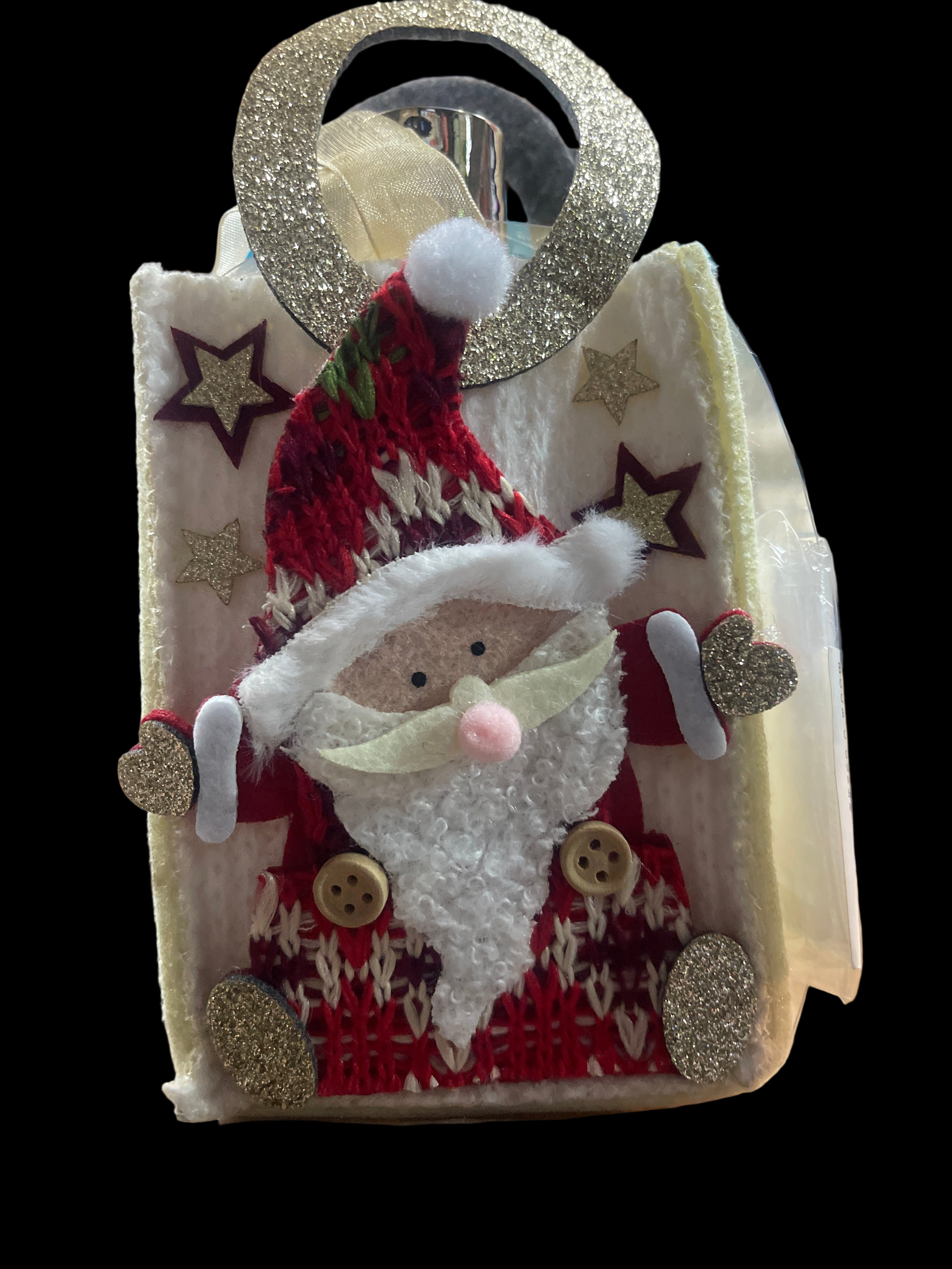 Biffoli Bagno Crema Anice Stellato e Vaniglia 300 ml in cestino in lana cotta Decorato con Babbo Natale