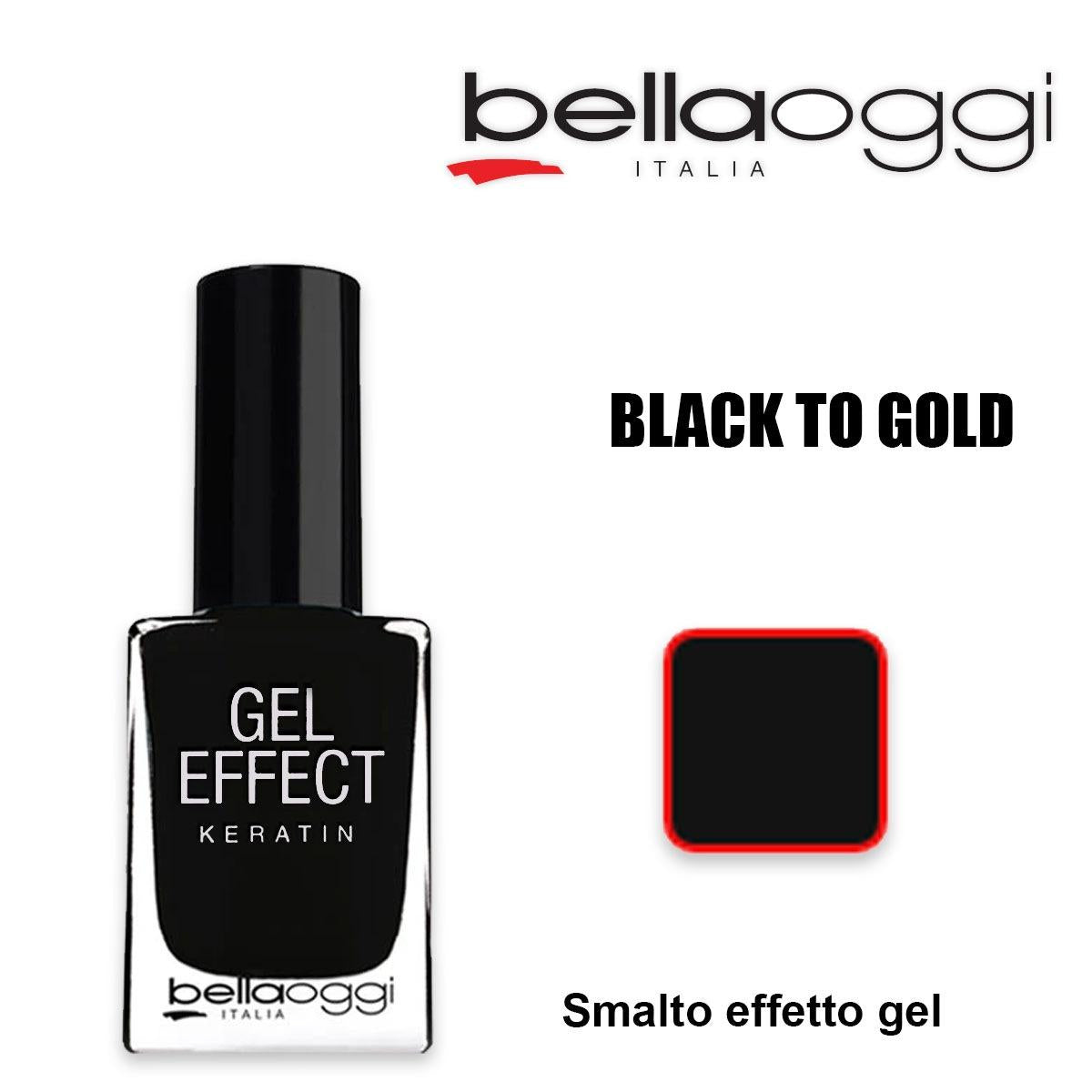 Bellaoggi Smalto Gel Effetto Keratina 073 Black To Gold