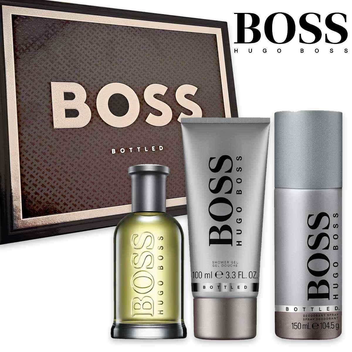 Boss Bottled Edt 100 ml + Shower Gel 100 ml + Deo Spray 150 ml