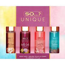 So...? Unique Body Mist Box Box 4 x 50 ml