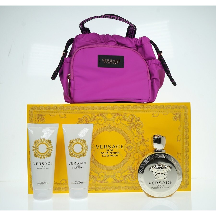 Versace Eros pour Femme Edp 100 ml + Shower Gel 100 ml + Body Lotion 100 ml + Soft Beauty Case