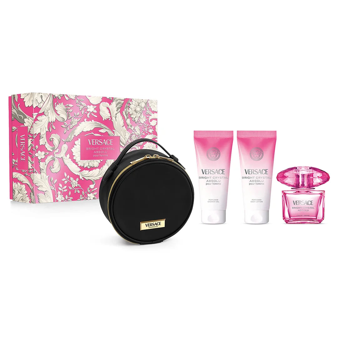 Versace Brught Crystal Absolu Pour Femme Edt 90 ml+Swowe gel 100 ml+ Body Lotion 100 ml+Pochette