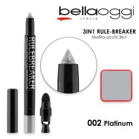 Bellaoggi 3 in 1 Rule Breaker Matita Occhi/Ombretto/Kajal 002 Platinum