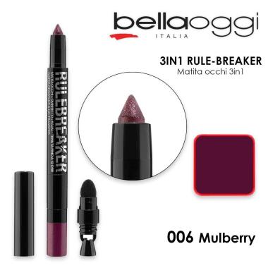 Bellaoggi 3 in 1 Rule Breaker Matita Occhi/Ombretto/Kajal 006 Mulberry