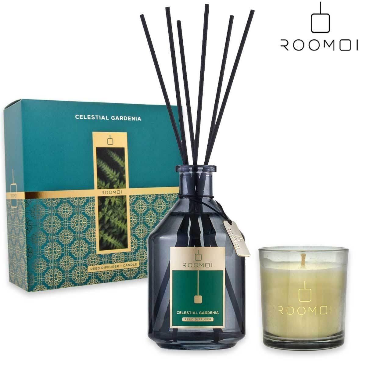Roomoi Diffusore Ambiente Celestial Gardenia 500 ml + Candela