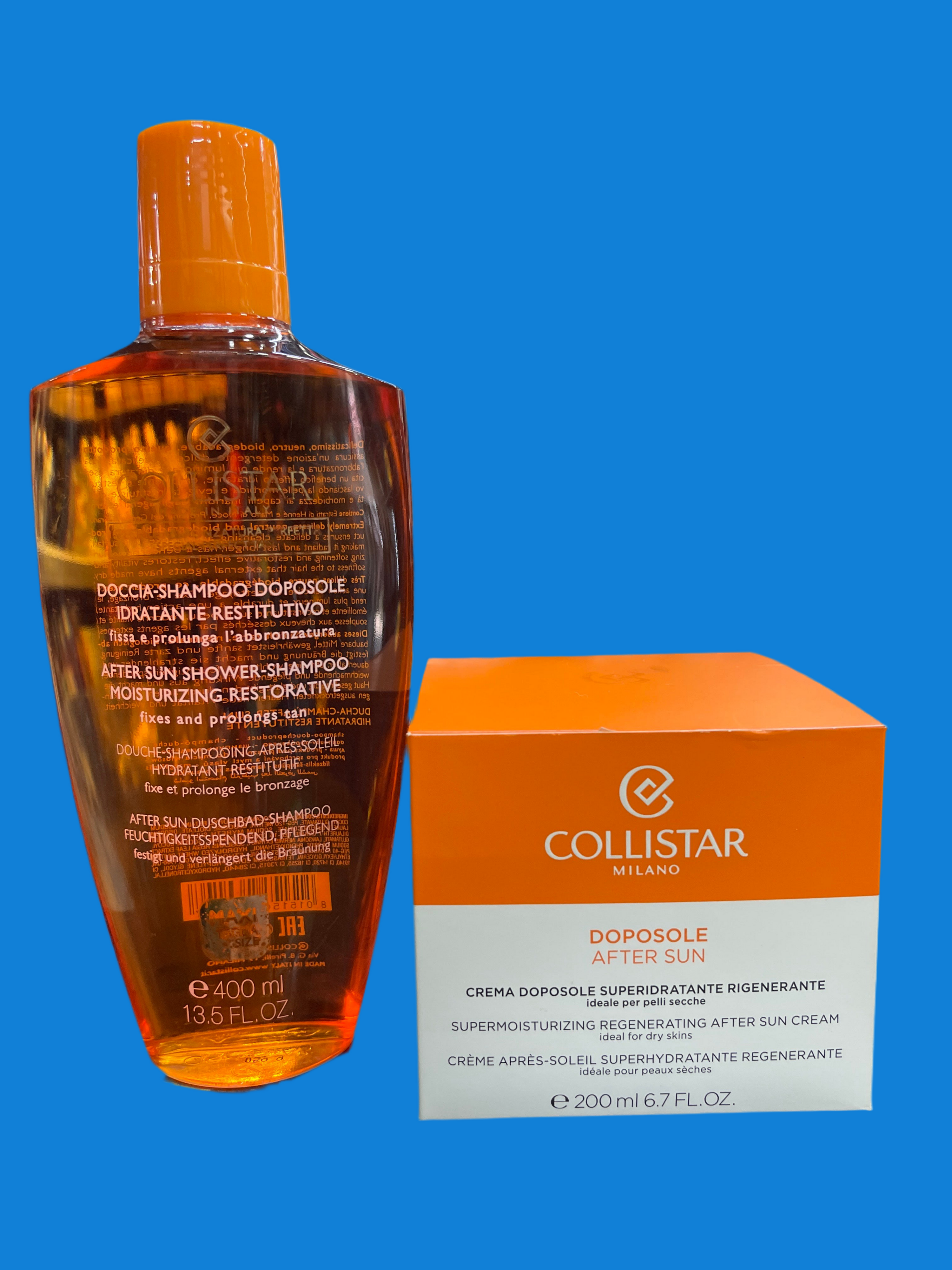 Collistar Sun Kit  Doccia Shampoo Doposole Idratante Restitutivo 400 ml + Crema Doposole 200 ml