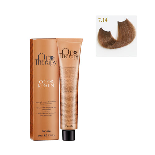 Tintura Fanola Oro Puro Color Keratin 7.14