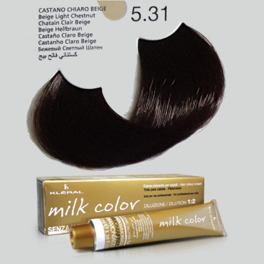 KLERAL Milk Color Tintura Senza Ammoniaca 5.31