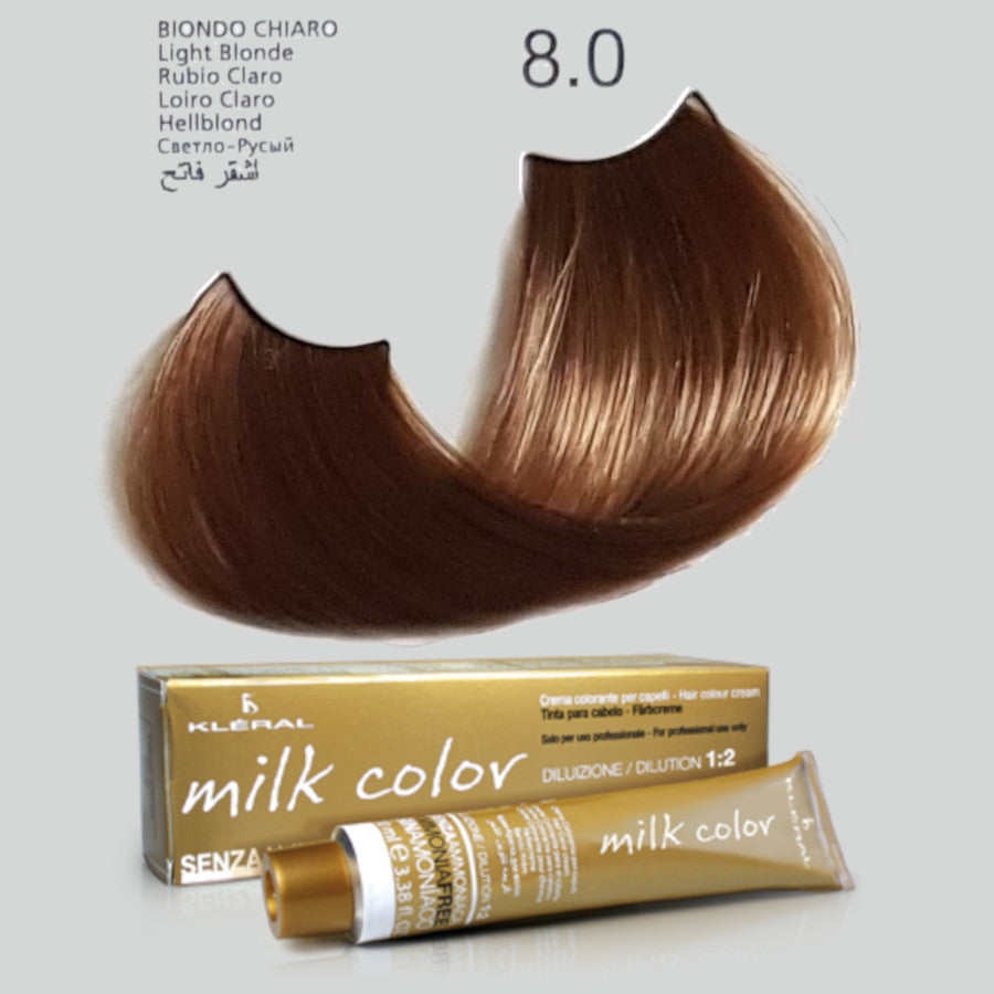 KLERAL Milk Color Tintura Senza Ammoniaca 8.0
