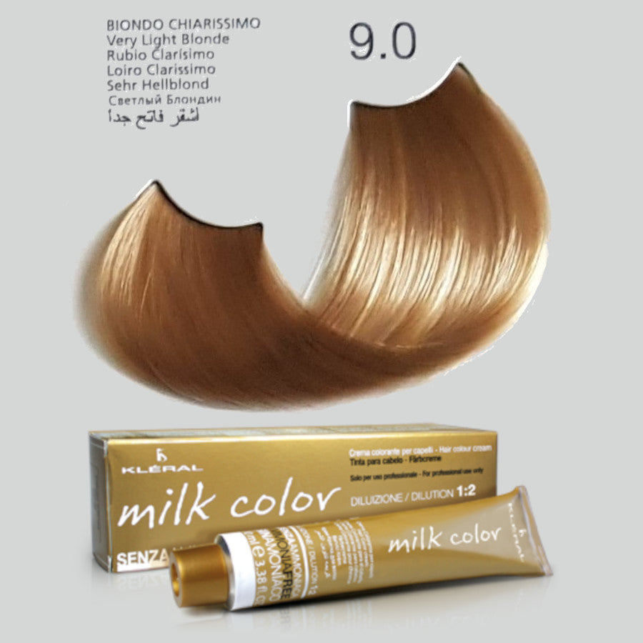 KLERAL Milk Color Tintura Senza Ammoniaca 9.0