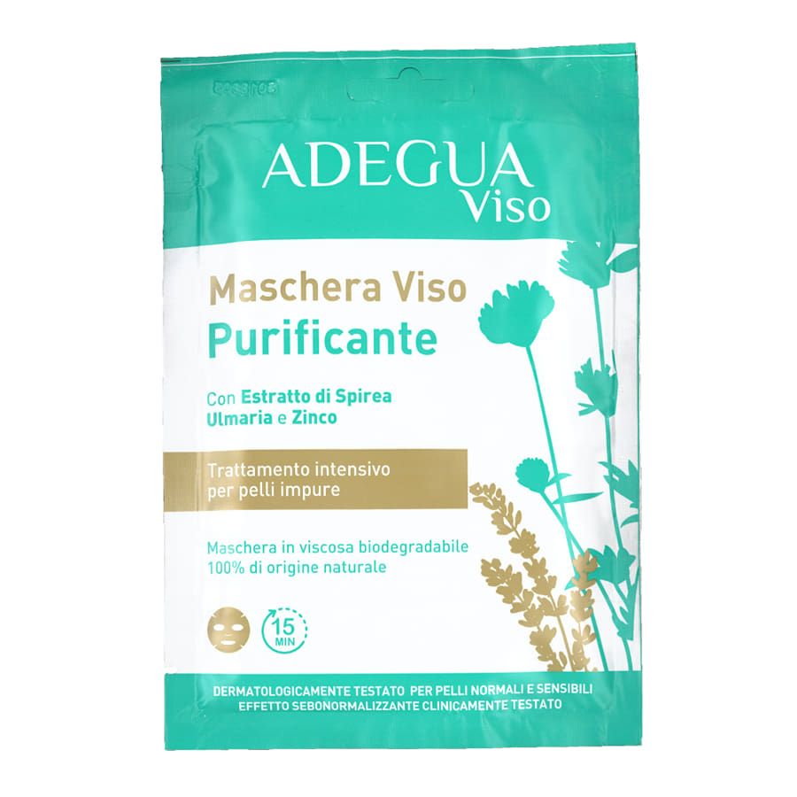 Adegua Viso Maschera Viso Purificante Estratto di Spirea Ulmaria e Zinco