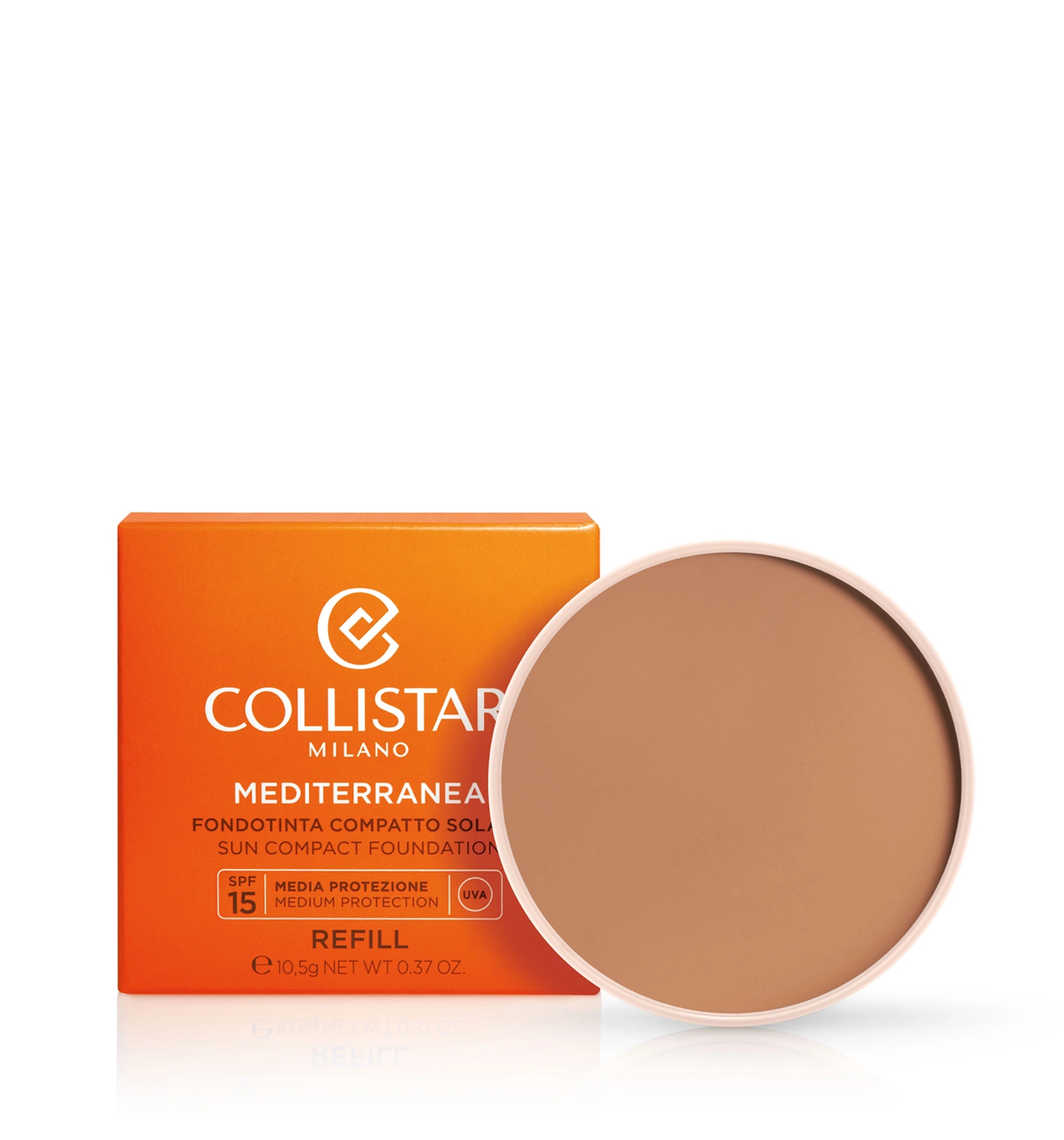 Collistar MEDITERRANEA Fondotinta Compatto Solare SPF 15 - REFILL 01 Elba